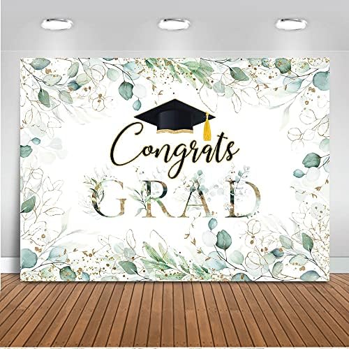 Mocsicka Greenery Graduação cenário parabéns Class de pós -graduação de 2023 Faculdade de pós -graduação Backgrado