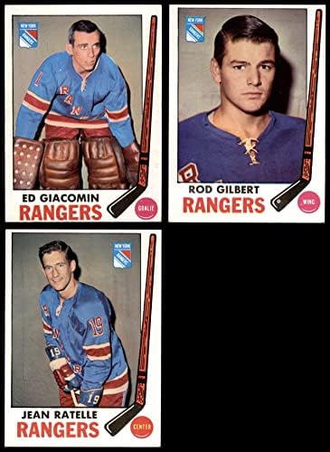1969-70 Topps New York Rangers perto da equipe definida New York Rangers - Hockey Ex/MT Rangers - Hóquei