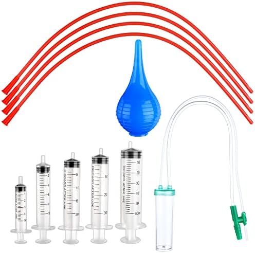 11 PCS Puppy Kitten Feeding Tube Kit Inclui 5 PCs Kitten Feeding Sininga 5 ml 10 ml 20 ml 30 ml 60 ml 4 PCs 8 Fr Tubos de alimentação