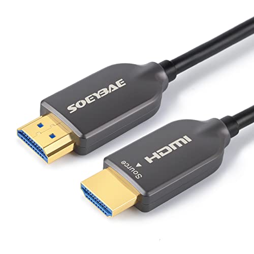 Soeybae 4K Cabo HDMI de fibra óptica 300 pés/100m O cabo HDMI 2.0 suporta 4K@60Hz, 18Gbps, 4: 4: 4, arco, 3d, para TV LCD laptop