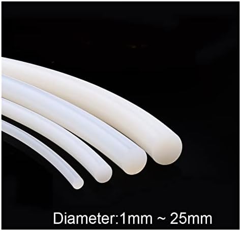 Nina NuGroho Solid Silicone Cord DIA 1mm ~ 25mm de borracha branca de borracha Trepes de vedação de corte o anel de alta temperatura