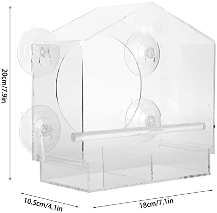 Dispositivo de alimentação transparente de alimentação de pássaros acrílicos ao ar livre fornece alimentadores de gaiola de