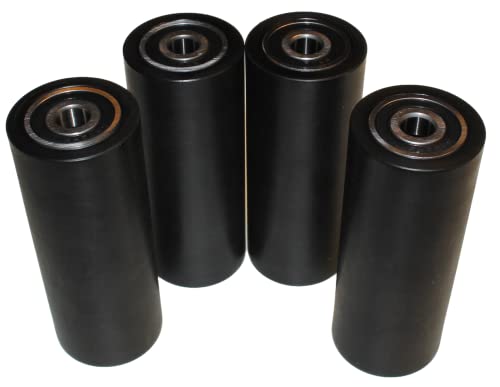 4 pedaços de rolos de poliamida de nylon pretos 40 mm de diâmetro de 100 mm de largura 10 mm com precisão usinada na UE
