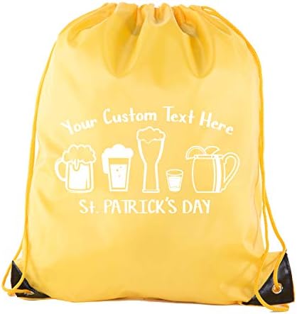 Mochila do dia de St Patrick personalizada sacos de cordão personalizados, bolsa de presente reutilizável