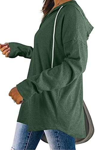 Hoodies bofell para mulheres pulôver de manga comprida V camisetas de pescoço casuais moletons moletons