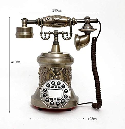 Geltdn Antique Telefone fixo de luxo de luxo de luxo Telefone fixo com fio para hotel em casa