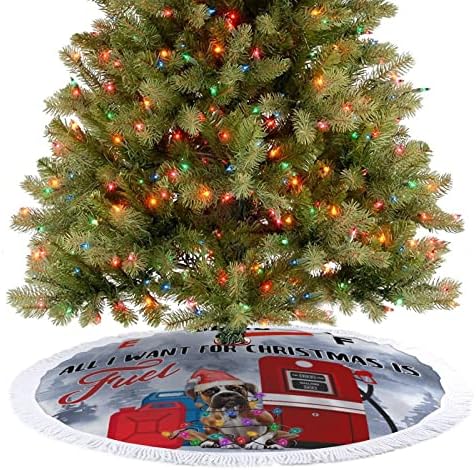 Ditooms tudo o que eu quero para o Natal é combustível saia de árvore de natal loda borda borda renda para 48 x48