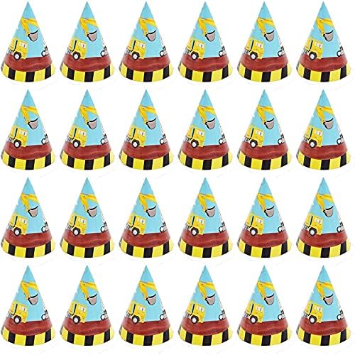 Construction Truck Birthday Party Cone Hats Blue