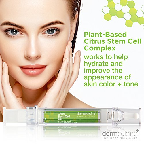Gel de células -tronco cítricas para o rosto em aplicador de seringa fácil de usar de fácil uso | com vitamina C, retinol,