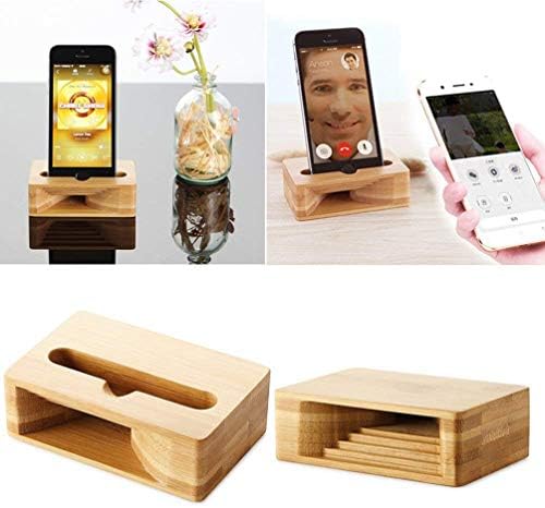 Phone de madeira Doitool Stand de madeira USB Stand Phone celular Stand Desktop Wooden Telder de telefone celular fofo