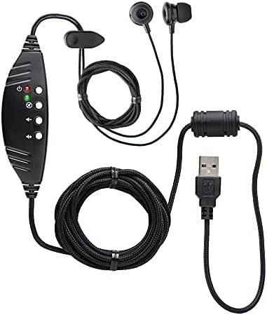 ECS-NRIE-USB Wordsmith Ruído Redução no fone de ouvido de transcrição USB com pedal do pé do infinito-3 e dicas de hub e ouvido
