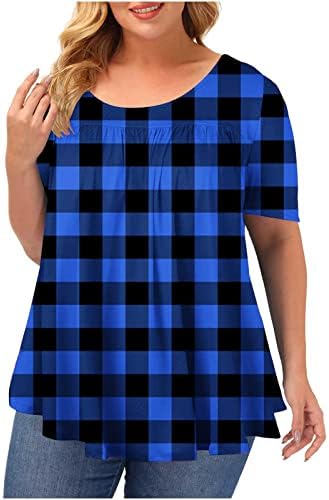 Blusa de manga curta para mulheres para mulheres calçam as férias ocidentais de férias da moda tshirts de camisa de camisa impressão