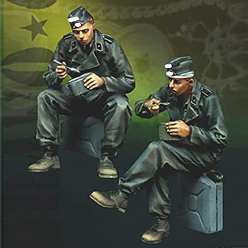 Goodmoel 1/35 WWII Soldier Rest and Dining Resina Figura / Soldado Desmonte e Soldado Miniature Kit / HC-5137