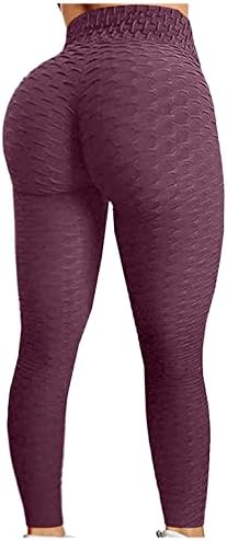 Calça de ioga de booty para feminino com cintura alta controle de barra