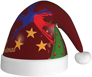 Filipino Sun and Stars Flag Funny Adults Plush Santa Hat chapéu de Natal para mulheres e homens chapéu de férias de natal