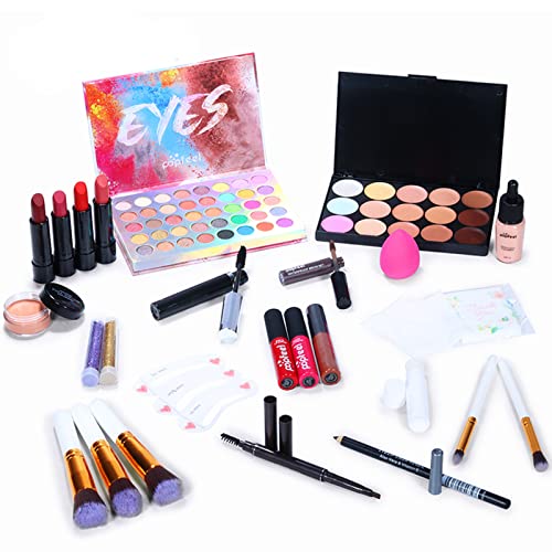 STECKINGELEVER TUDO em um conjunto de maquiagem de kit - Kit de maquiagem de 26pcs para o kit completo com paleta