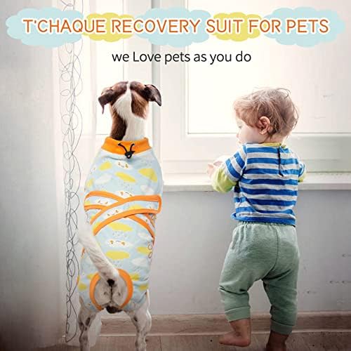 T'Chaque Snuggly Recovery Suit para cães após a cirurgia, feridas abdominais alternativas de colarinho eletrônico/cone de