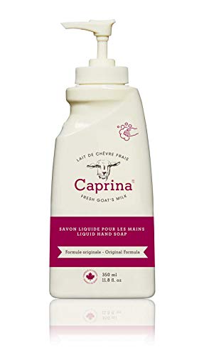 Caprina por Canus Liquid Hand Soap Bomba, com leite de cabra canadense fresco suaviza e acalma a pele hidratante