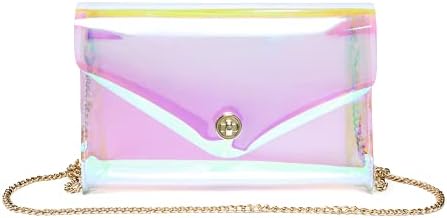 Vorspack Clear Burse Gift for Women Clear Crossbody Bag fofo para concertos de esportes Party PROMENTE