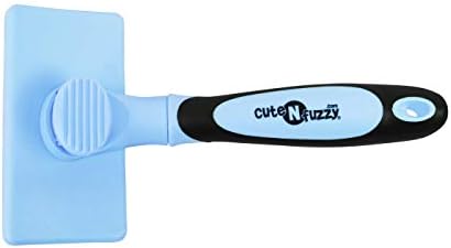 Cutenfuzzy Auto -limpeza Brush de estimação, azul, grande