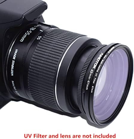 Lente de 49 mm a 67 mm Adaptador de lente da câmera, anel de adaptador de pós-up de 49 mm a 67 mm, compatível com todos