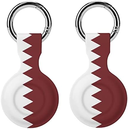 Caixa de proteção contra bandeira do Qatar Compatível para o suporte do localizador anti-perdido Airtag para carteira de gato de colarinho