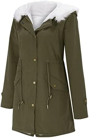 Cardigan de moda slim casaco quente casaco feminino jaqueta de inverno com bolso com bolso de lã Fuzzy Outwear capuz