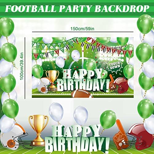 82 PCs Decorações de festa de aniversário de futebol Os suprimentos de festa temática de futebol incluem taco de futebol de taco