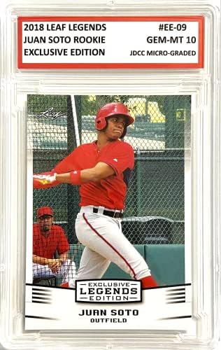 Juan Soto Rookie Card 2018 Leaf Exclusive Legends Edition Gem-Mt 10EE-09! COA!