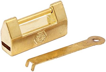 Caixa de jóias aexit caixa de hardware de gabinete vintage estilo horizontal aberto trava de tom de ouro de cadeado