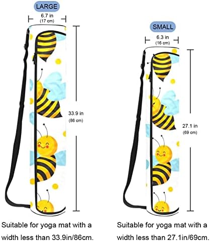Bolsa de transportadora de tapete de abelha feliz com alça de ombro de ioga bolsa de ginástica bolsa de praia