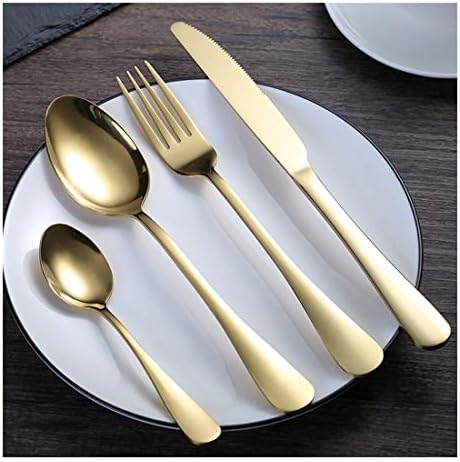 Milongkeji 4pcs portátil utensílios de mesa portáteis Conjunto de talheres de aço inoxidável conjunto de talheres de aço inoxidável