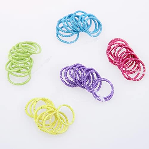 2 cm de cabelos de meninas, 200 pcs multicolor garotas laços de cabelo laços de cabelo, finos acessórios de cabelo de rabo de cavalo,