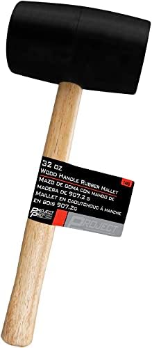 Ferramenta de desempenho 1466 maçaneta de madeira martelo de borracha, 32 oz