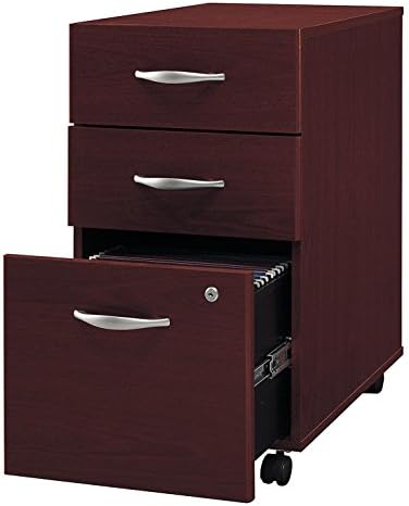 Bush Business Furniture Series C 3 Drawer Mobile Pedestal em Mahogany