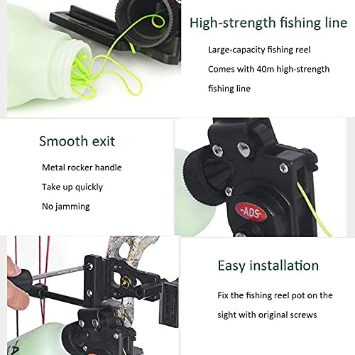 OCIAIRNRY BOWFISHING ROLO TCRIMENTO SPINCAST REEL ACESSÓRIOS DE FERRAMENTAS DE FILHAÇÃO DE AGRAÇÃO