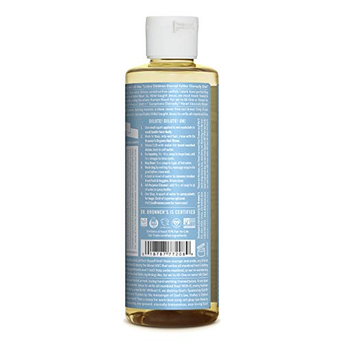 Dr. Bronner's-sabão líquido puro e cáteis-feito com óleos orgânicos, utilidades 18 em 1: rosto, cabelo, lavanderia, pratos,