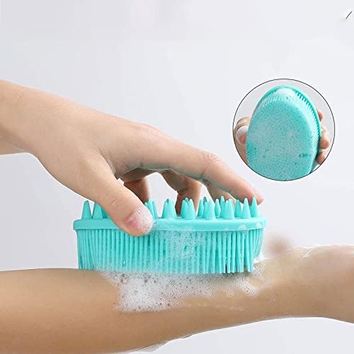 Esfoliante Bath Bath Bath e Shampoo Brushwet e Massageador de couro cabeludo seco Premium Silicone Loofahlathers Well