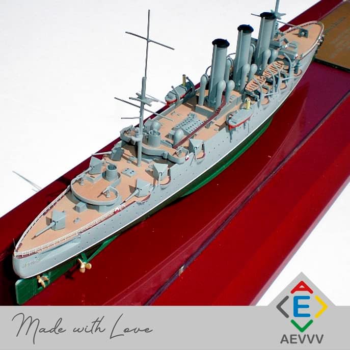 Símbolo de cruzeiro soviético russo de aurora do modelo de outubro, kits de navios da revolução, escala 1: 400 Instruções