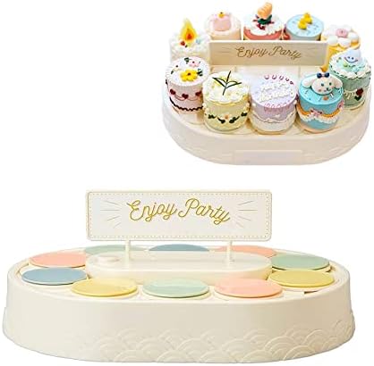 Posto de exibição de cupcakes rotativos, bolo de bolo de bolo em casa Bandeja de sushi de tabela de tabela para festa de aniversário