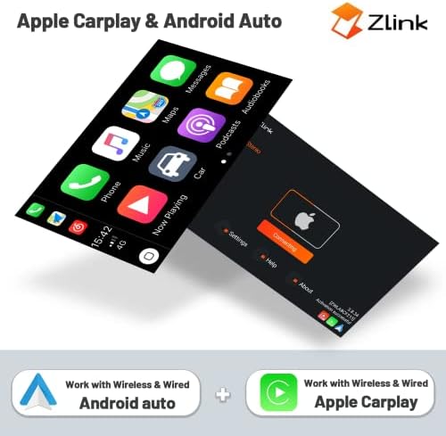 Android ajustável e flutuante de 10,1 polegadas Android 11 CarPlay estéreo de carro Din Single CarPlay e Android Auto