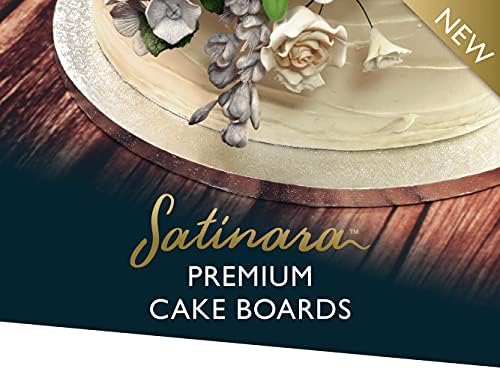 Placa de bolo de Satinara, tambor de bolo, embrulhado individualmente, alumínio prateado coberto, 12 mm de espessura - 8 polegadas,