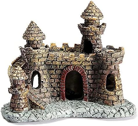 Decorações de tanques de peixe Moneyn, decorações de aquário, ornamentos de aquário resina aquário Castledecorações de peixe forçado