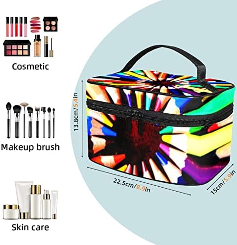 Tbouobt Cosmetic Bag for Women, Bolsas de maquiagem Bolsa de higiene pessoal espaçosa Gift, lápis colorido