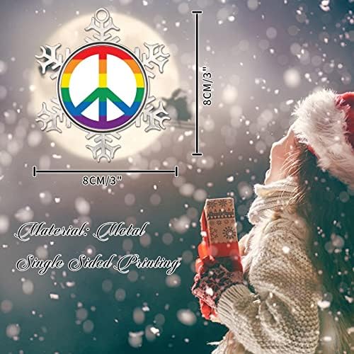 Paz LGBTQ Ornamentos de Natal LGBTQ Progresso Rainbow Pride Gay Lesbian Christmas Decorations Gift Gay Pride Holida