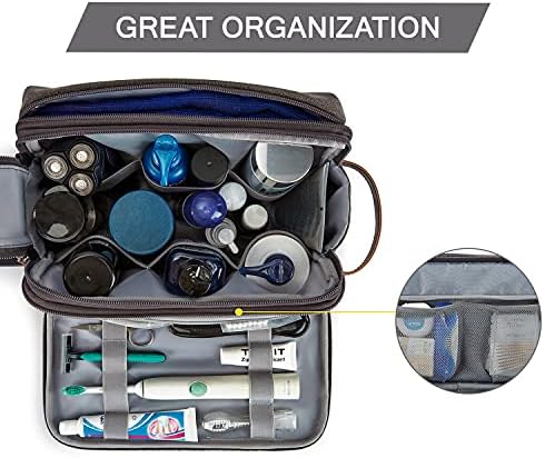 Bagsmart saco de higienetry para homens, higiene de viagem kitp kit kit de água resistente à água Saco de barbear para acessórios