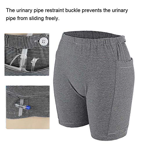 Calça de bolsa de urina, calça de atendimento de incontinência adequado com bolso de alta capacidade para armazenar bolsa