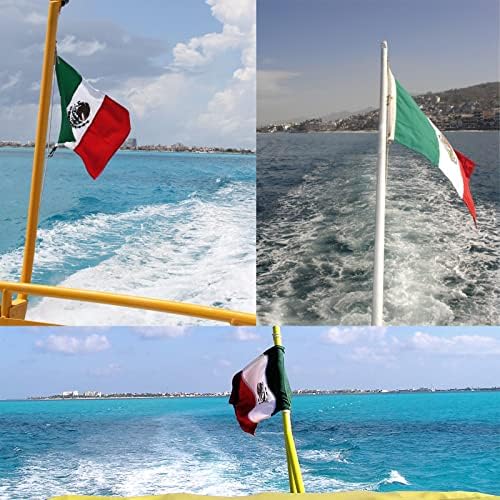 FRF FLAND FAGNS MEXICANAS BANDS DE 12X18 POLENTE, 210D NYLON MEXOO BANDEIRA, Bordado Bandera de México, com 2 ilhós de latão e 4 linhas de bandeira mexicana de pontos inferiores para parede…