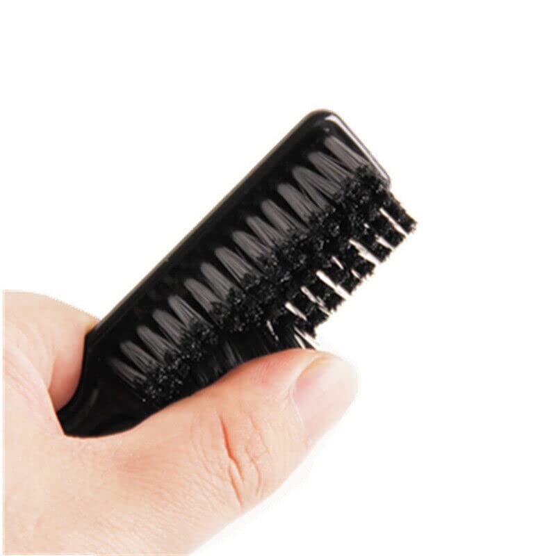 Tesoura de ferramenta de barbeiro de pente de cabelo desbotas Brush preto