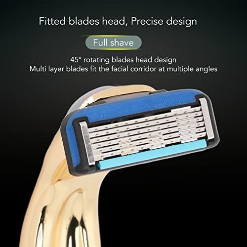 Razor manual, Segurança Double Edge Seis lâminas para homens Impermeáveis ​​TRIMER precisos portátil destacável, Shave Homem